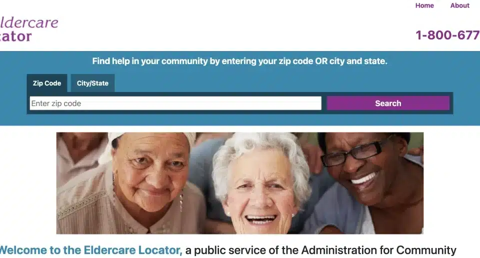 Eldercare Locator page